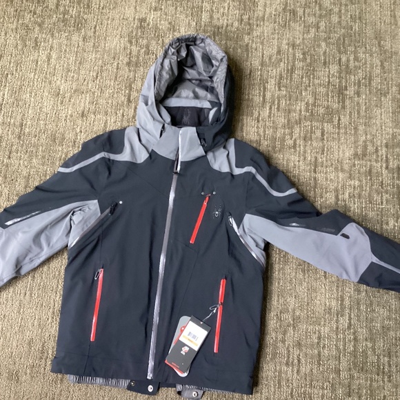 NWT Spyder Bromont Jacket Coat Black Red Men's Small S